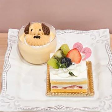 もっふんプリン＆気まぐれショートケーキセット