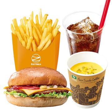 【ディナーセット】チーズバーガー Cheeseburger Dinner Set