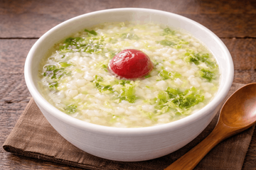 ( 胃の調子改善) 185kcal たっぷりキャベツのお粥  梅干付