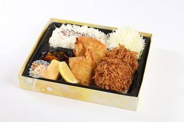 塩レモンから揚げとひれかつ弁当