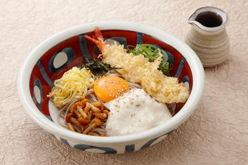 海老天ねばとろそば