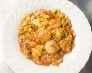 エビ・玉子のチリソース炒め定食(ライス付き)