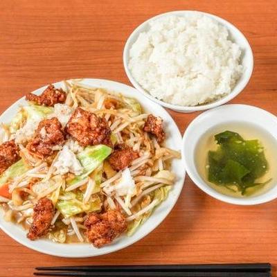 肉野菜炒め定食 味噌味 Meat ＆ Vegetable Stir-Fry Set Meal (Miso Flavor)