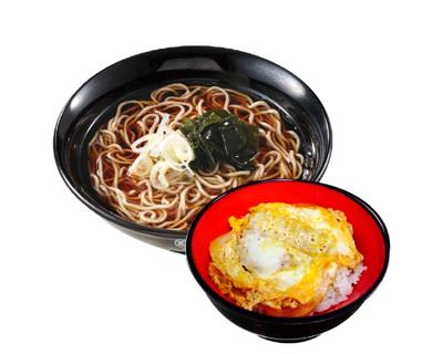 ミニかつ丼+温かいそば