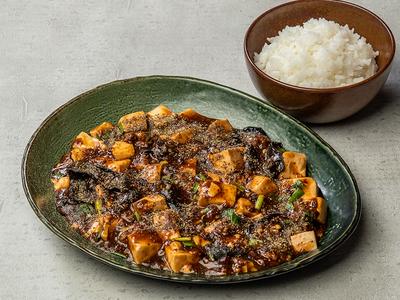 【黒酢のコク旨】 黒麻婆ライスセット