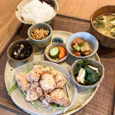 自家製塩麹の鶏むね肉竜田揚げ定食