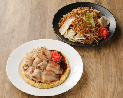 F-1024】大阪コンボセット「豚玉(大阪)+焼そば」