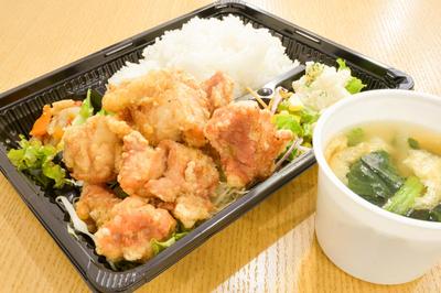 手づくり からあげ弁当 おみそ汁付