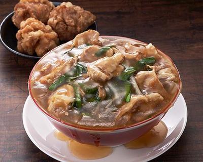 こぼれ中華丼(大盛)唐揚げ3個セット Ultimate Chinese Rice Bowl (Extra Portion)+Fried Chicken Set