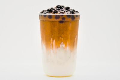 タピオカほうじ茶ミルクティー(タピオカは入っています)