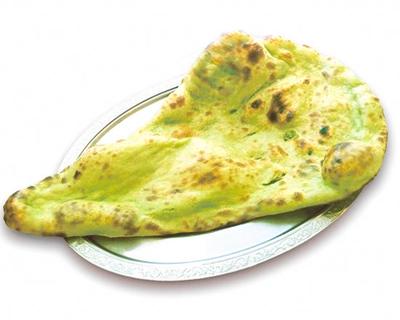 天然酵母/小松菜ヴィーガンナン Mustard Greens Naan - With Natural Yeast (Vegan)