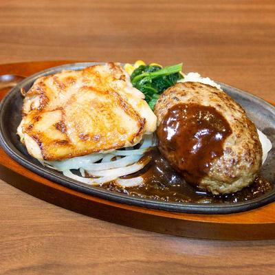 肉汁たっぷりハンバーグ＆ジューシーチキン