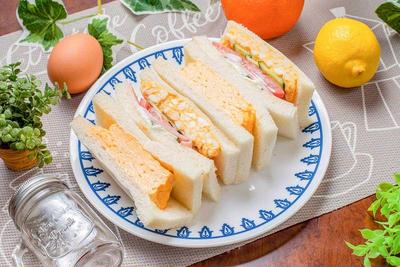 京和風だし巻き玉子 + 名物ミックスサンドイッチ