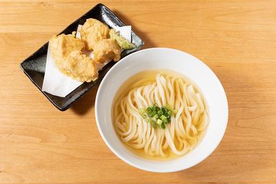 (温)かしわ天うどん