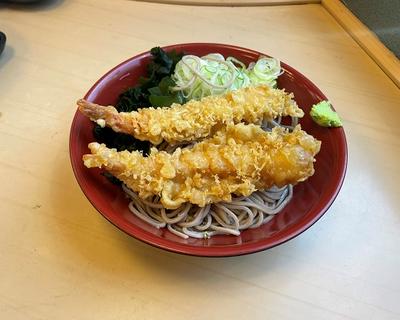 (冷)W海老天そば