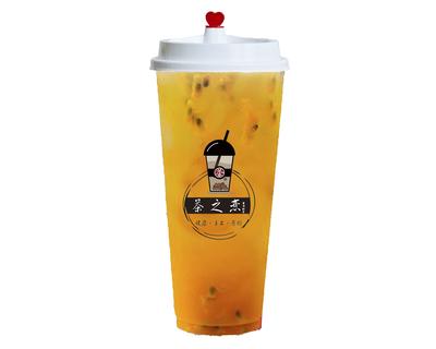 満杯パッションフルーツティー(黒糖タピオカなし) Lサイズ Passion Fruit Tea (Without Brown Sugar Tapioca Pearls) (Large)