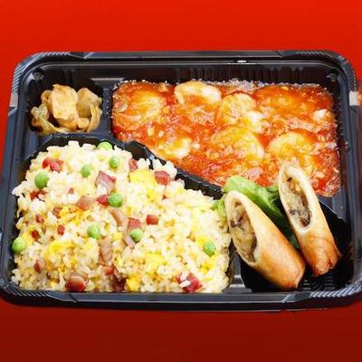 エビチリ＆チャーハン弁当