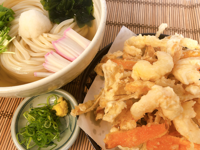 冷しかき揚げ天うどん