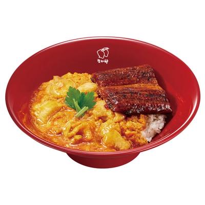うなぎあいがけ親子丼 Teriyaki Eel＆Oyakodon (Simmered Chicken & Egg Rice Bowl)