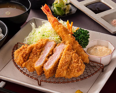 【人気NO.3】神楽ロースかつ＆大海老フライ弁当