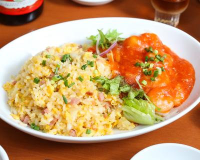 チャーシュー炒飯＆エビチリ