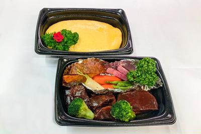 数量限定オムライスとビーフシチューとタンシューのセットメニュー