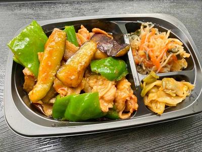 ナスと豚バラの味噌炒め弁当