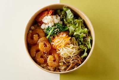 【ピリ辛】コチュジャン海老の玄米ビビンバ Gochujang Shrimp Brown Rice Bibimbap
