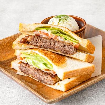 牛粗挽きハンバーグサンド
