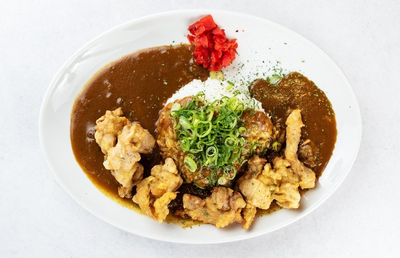 牛すじねぎ唐揚げカレー