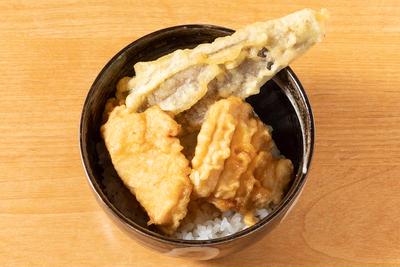 ミニかしわ天丼