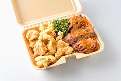 パワーステーキ＆唐揚げ弁当