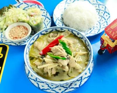 グリーンカレー・生春巻きset Green Curry・Fresh Spring Roll Set