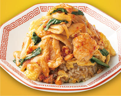 豚玉キムチのせ炒飯