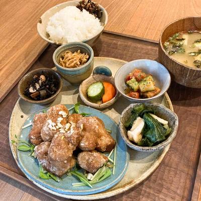 大豆ミートの唐揚げ定食ー油淋鶏風ー