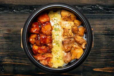 【激辛&旨辛注意!!】チーズタッカルビ丼 (Cheese Dak Galbi Bowl)
