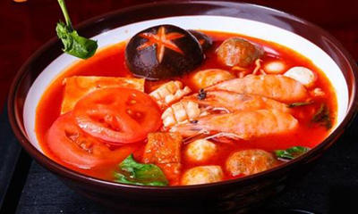 トマトスープ 羊肉 マーラータン(辛さ0) Spicy Hot Pot with Lamb 番茄羊肉麻辣