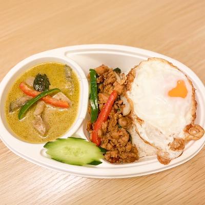 ガパオ+グリーンカレー
