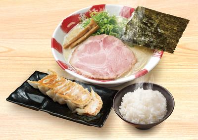 白豚骨ラーメン熟成焼餃子(4個)セット