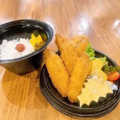 【当店人気No.1】 アジフライ弁当 プレミアム