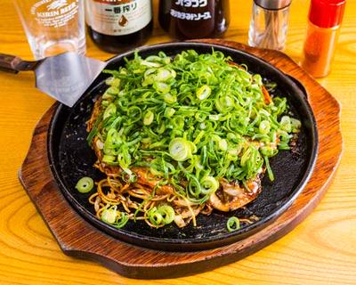 肉玉そば入りネギかけ