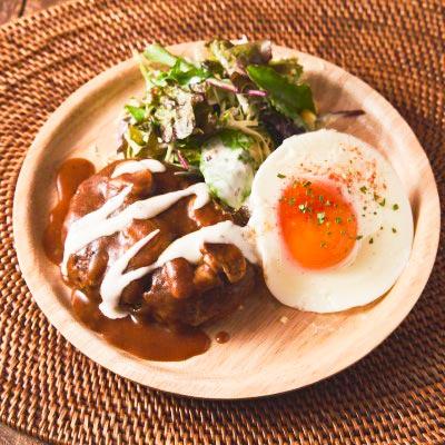 昼限定|先代の目玉焼きハンバーグ定食 Hamburg Steak Set Lunch