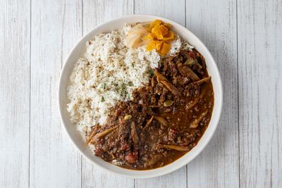 松阪牛のキーマカレー(中辛)+生たまご