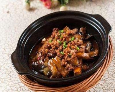 肉末茄子 茄子の土鍋炒め