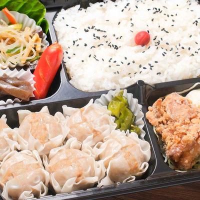 しゅうまい唐揚げ弁当(みそ汁付)