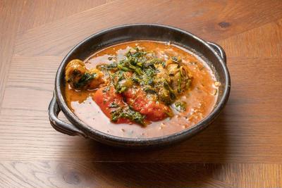 キーマカリーセット ほうれん草とトマトとチキン Keema Curry Set Spinach, Tomato, and Chicken