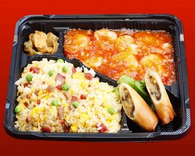 エビチリ＆チャーハン弁当