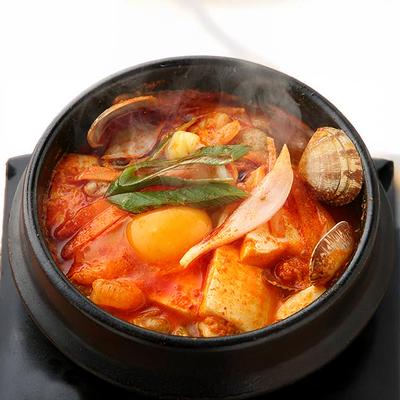 純豆腐チゲ(韓国惣菜3品、ご飯大盛り無料)