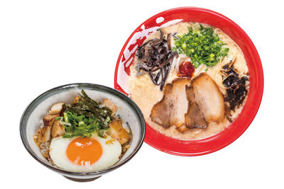 牛白湯ラーメン焼豚丼セット