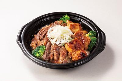 激アツステーキ180g＆グリルチキン丼